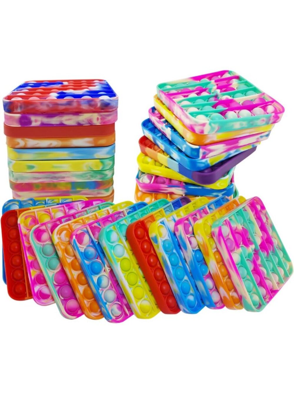 24 PCS Pop Fidget Sensory Toys - Stress Relief, Party Favors & Birthday Gifts